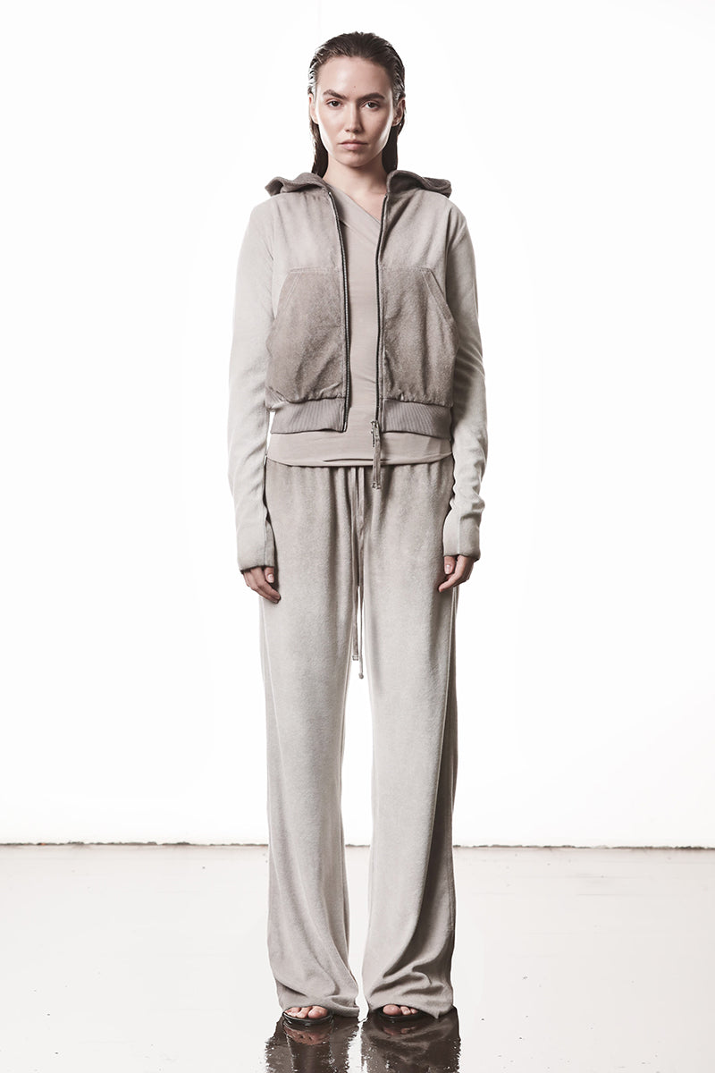 COLD DYED HOODED TERRY SWEAT JACKET