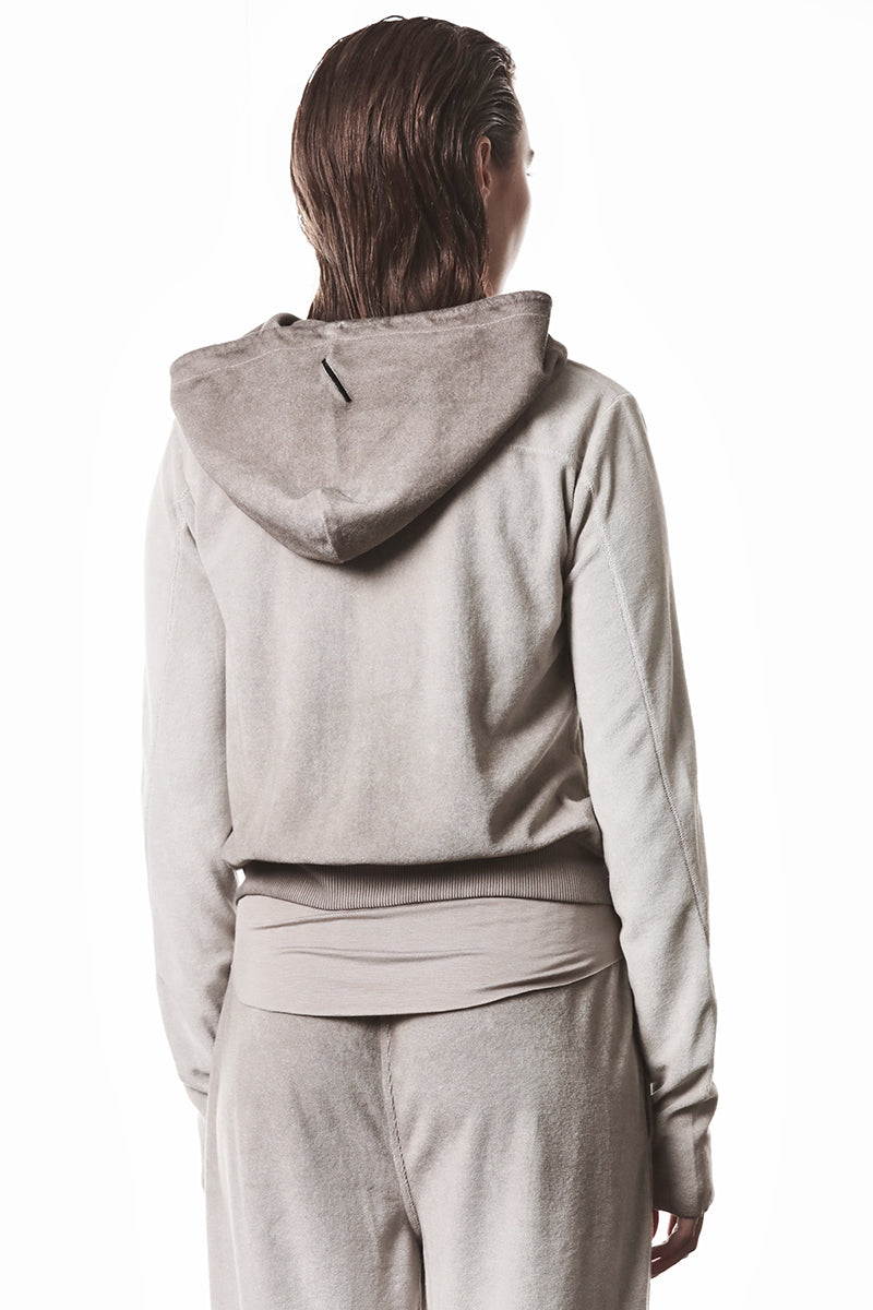 COLD DYED HOODED TERRY SWEAT JACKET