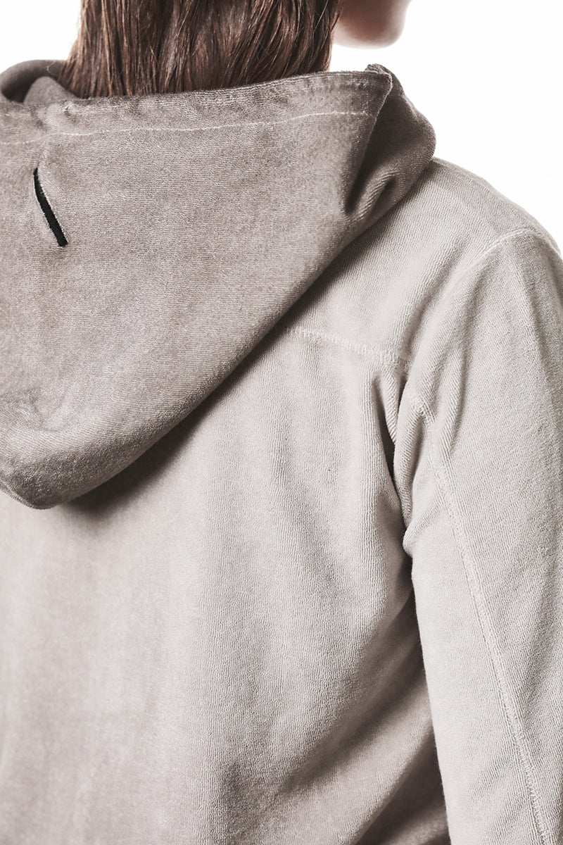 COLD DYED HOODED TERRY SWEAT JACKET