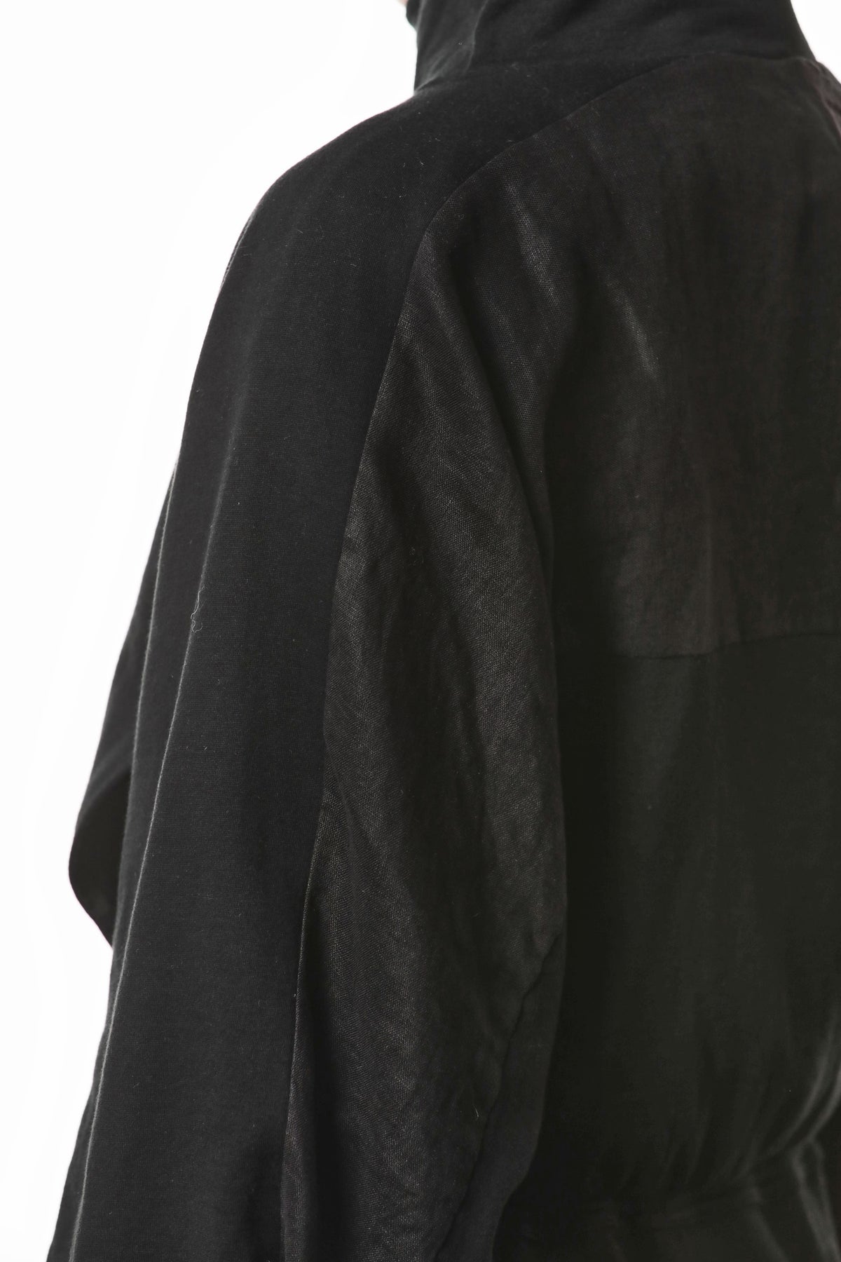 BLACK MATMIX SWEAT JACKET