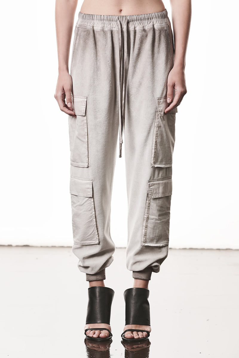 SLIGHTLY DROP CROTCH TERRY TROUSERS