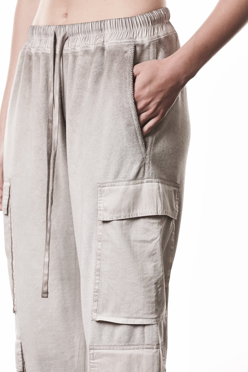 SLIGHTLY DROP CROTCH TERRY TROUSERS