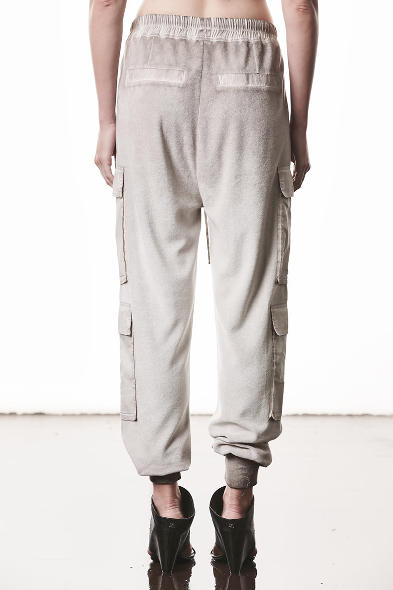 SLIGHTLY DROP CROTCH TERRY TROUSERS