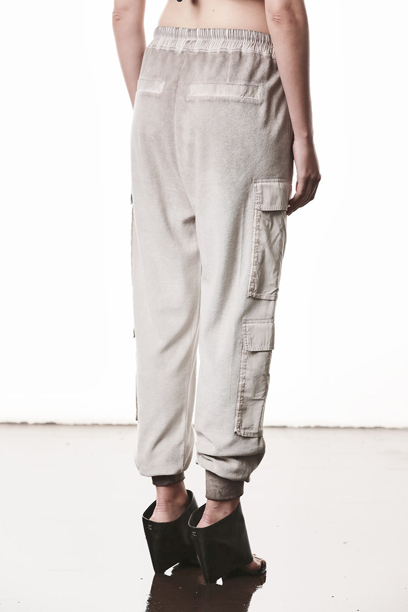 SLIGHTLY DROP CROTCH TERRY TROUSERS