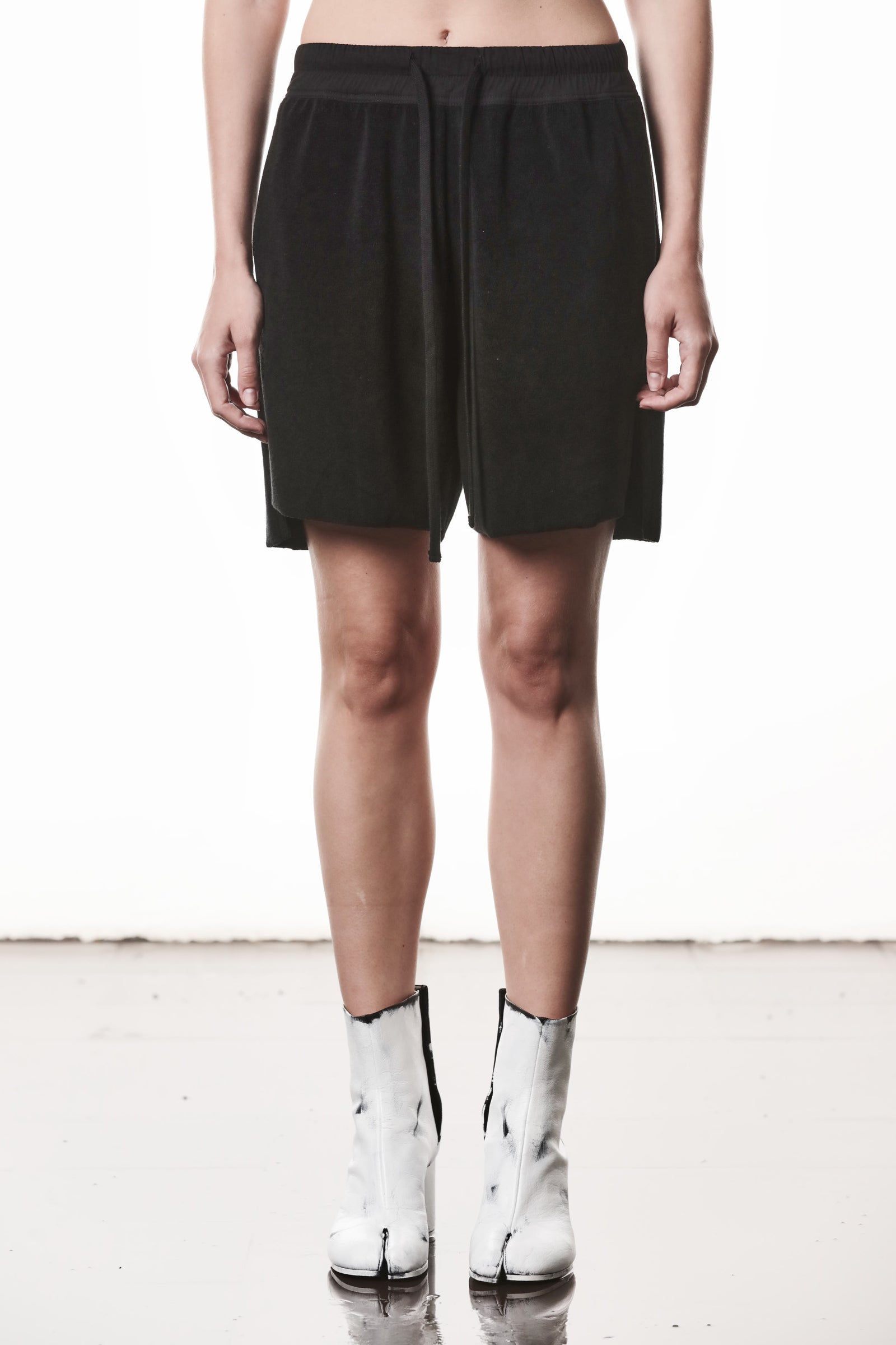 BLACK TERRY SHORTS