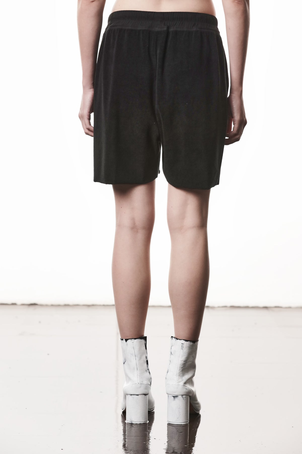 BLACK TERRY SHORTS