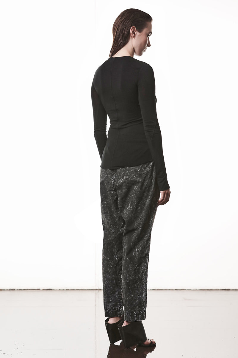 BLACK SOFT LONG SLEEVES TEE