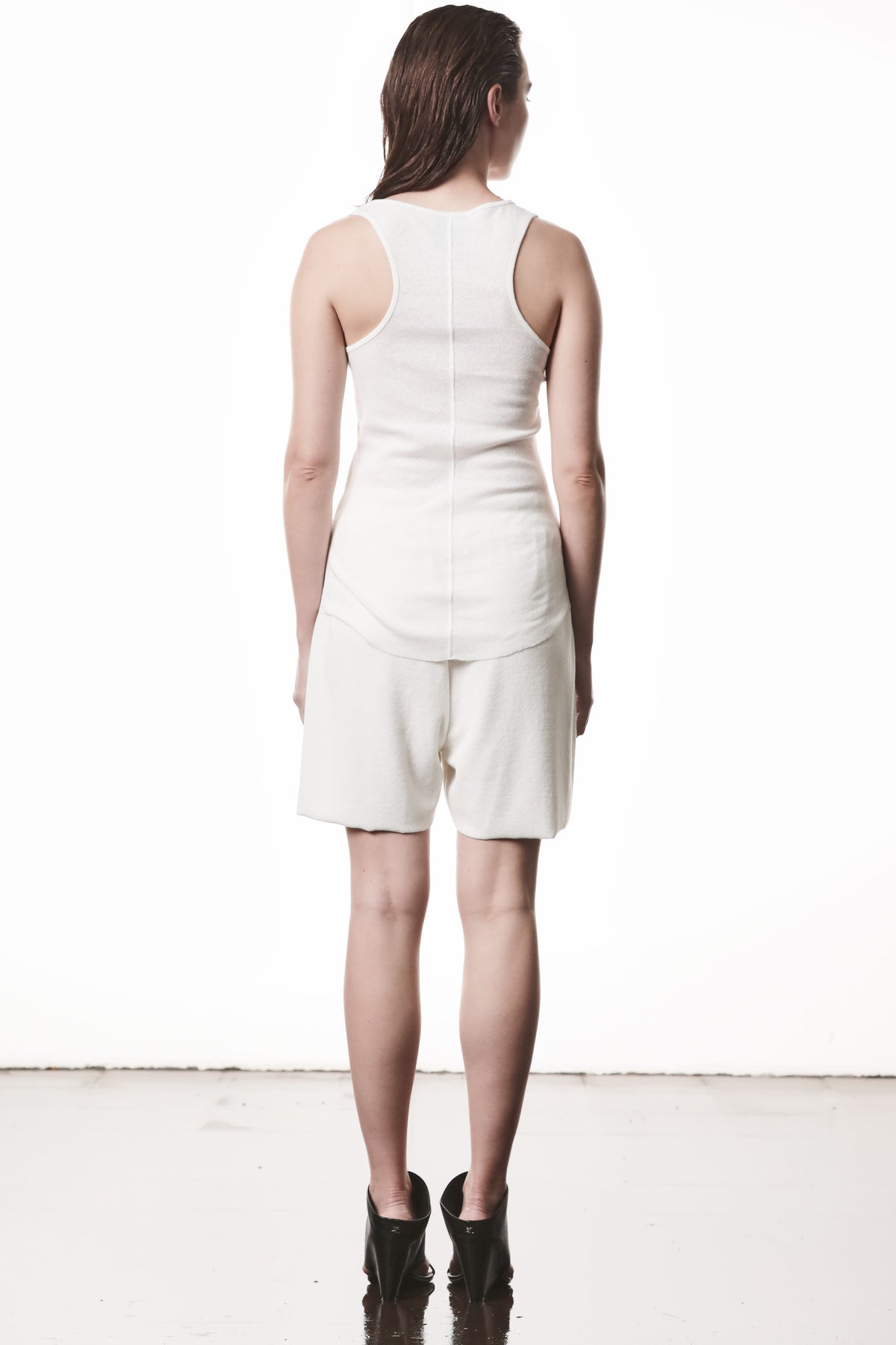 OFF WHITE LONG RIB TANK TOP