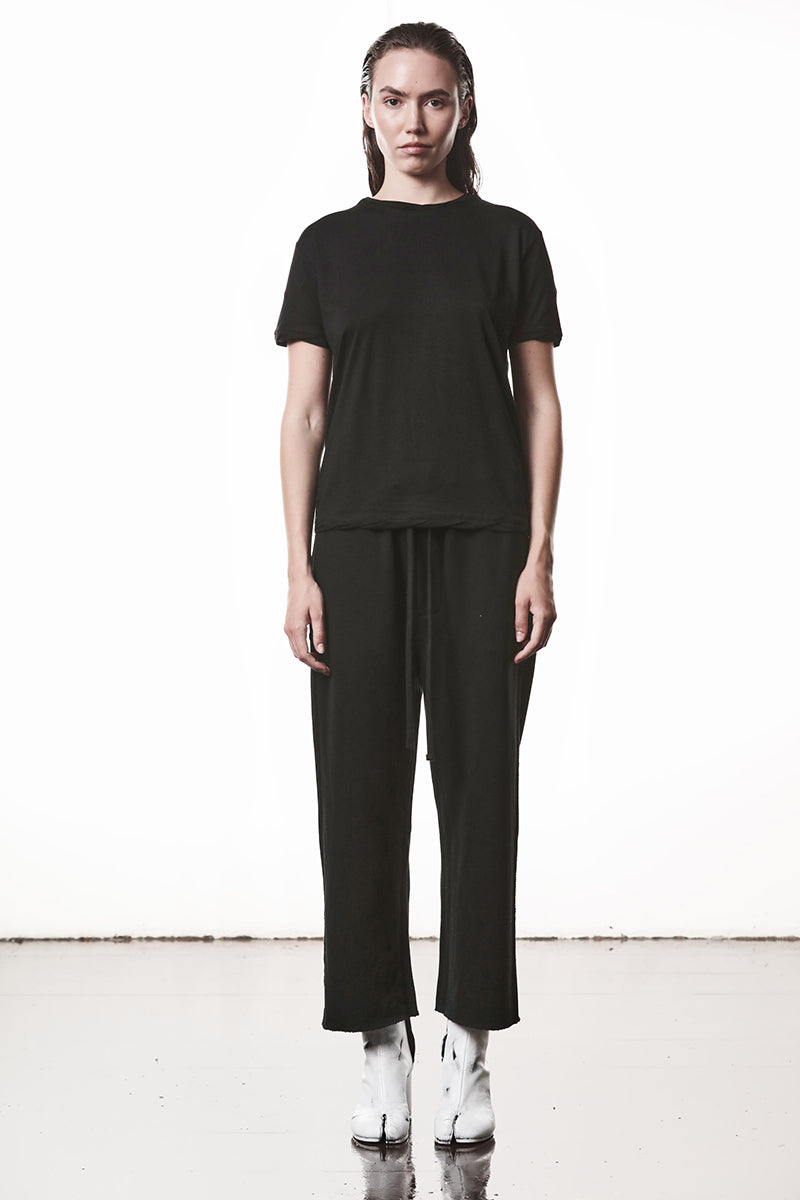 BLACK COTTON MODAL JERSEY