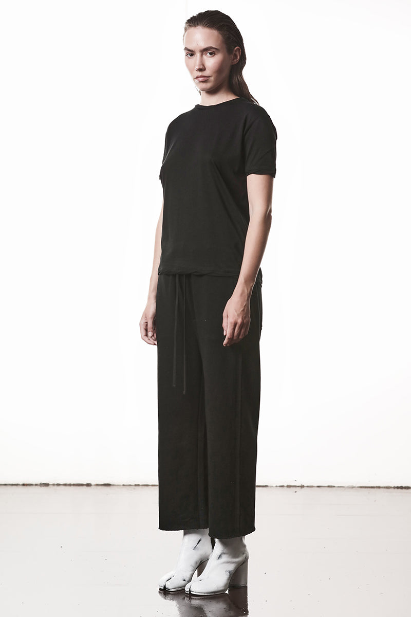 BLACK COTTON MODAL JERSEY