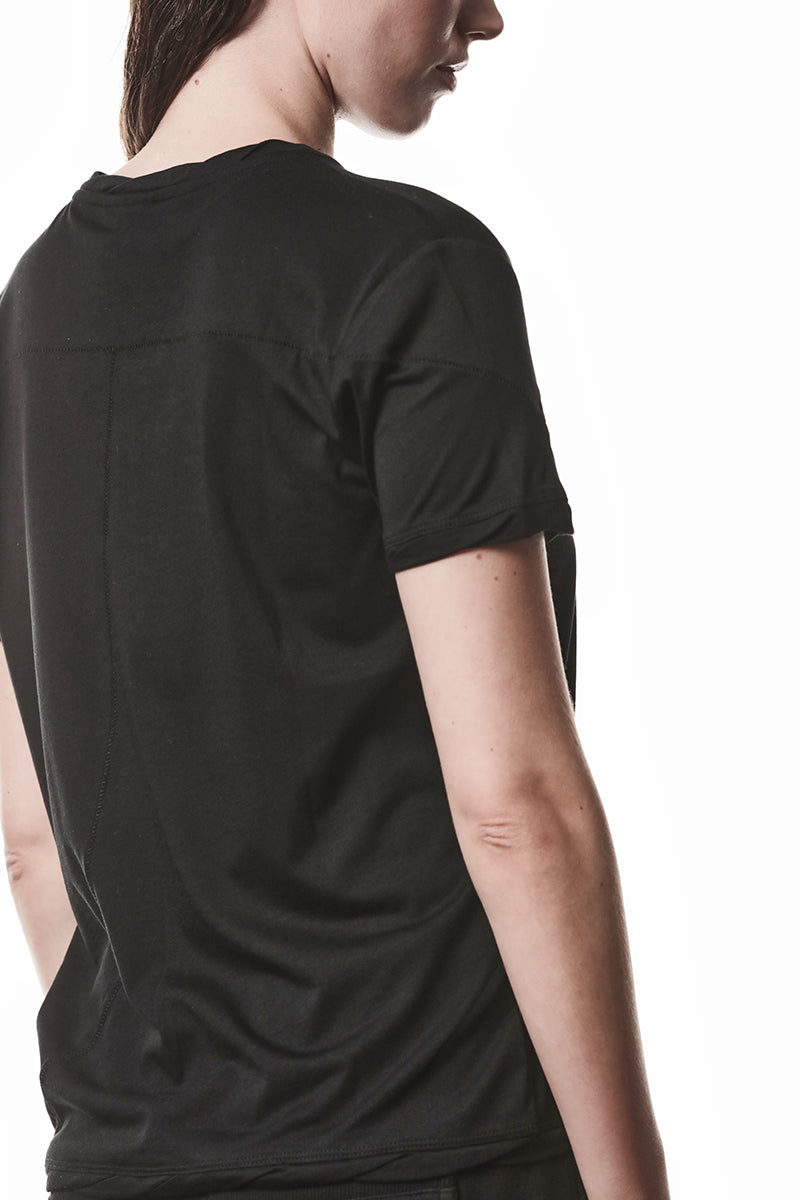 BLACK COTTON MODAL JERSEY