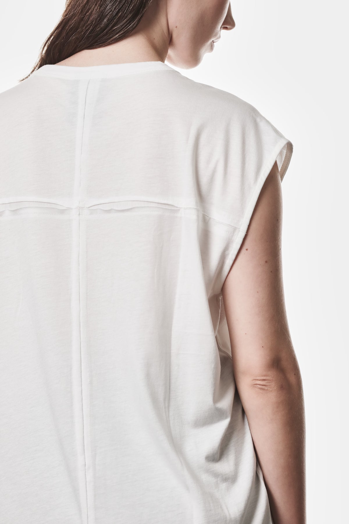 OFF WHITE BROAD SHOULDERS OVERSIZED TOP