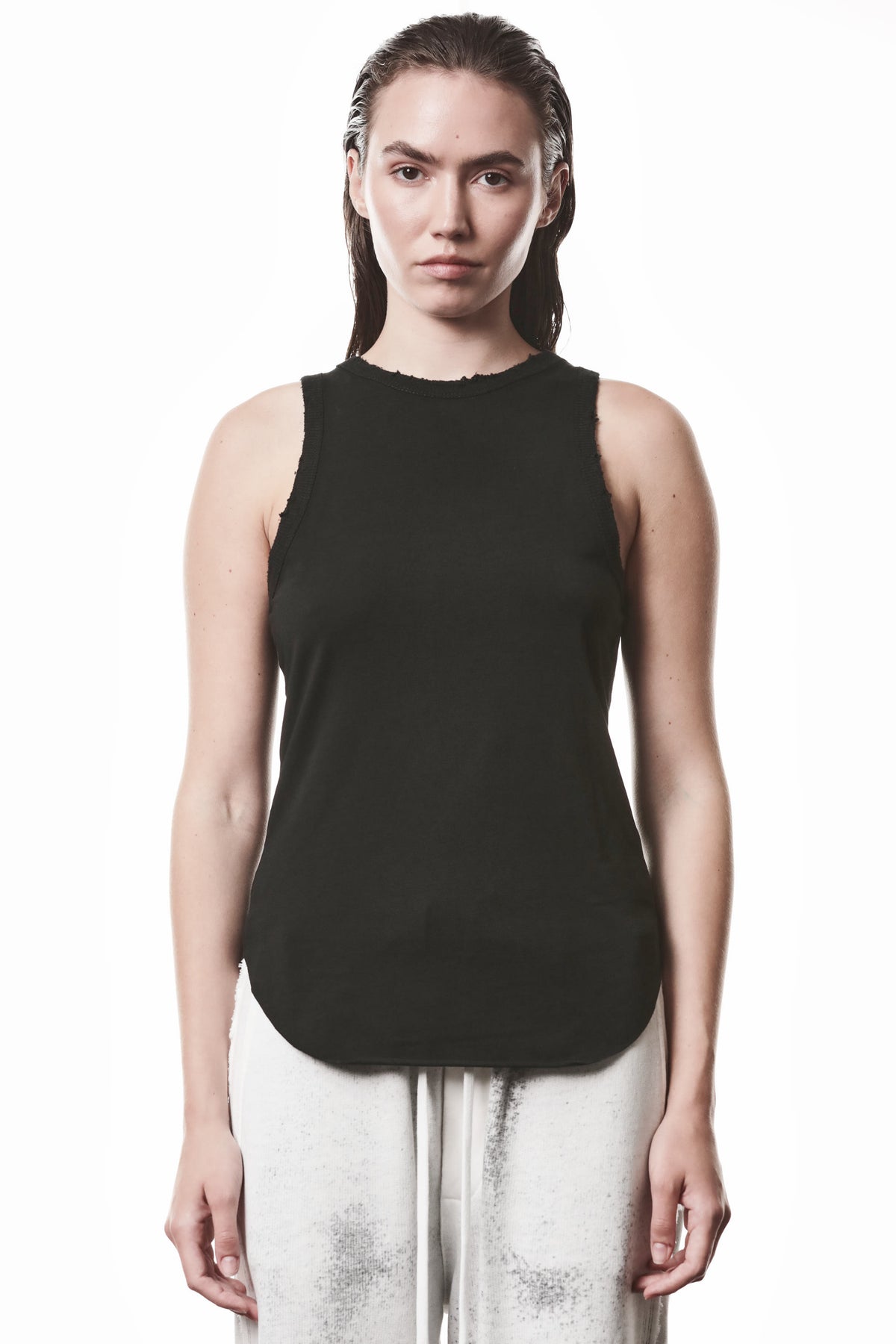 BLACK DESTROYED TANK TOP