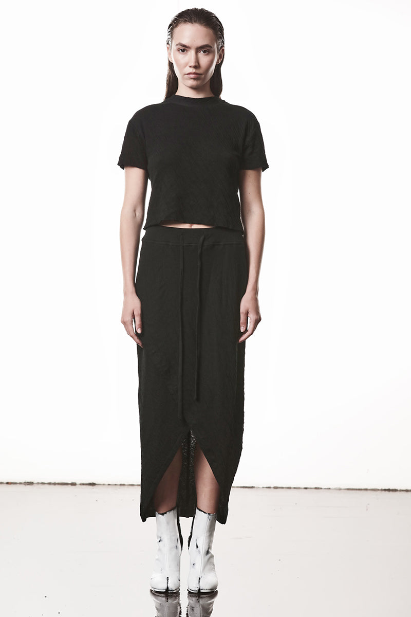 CRASHED BONDED COTTON TEE