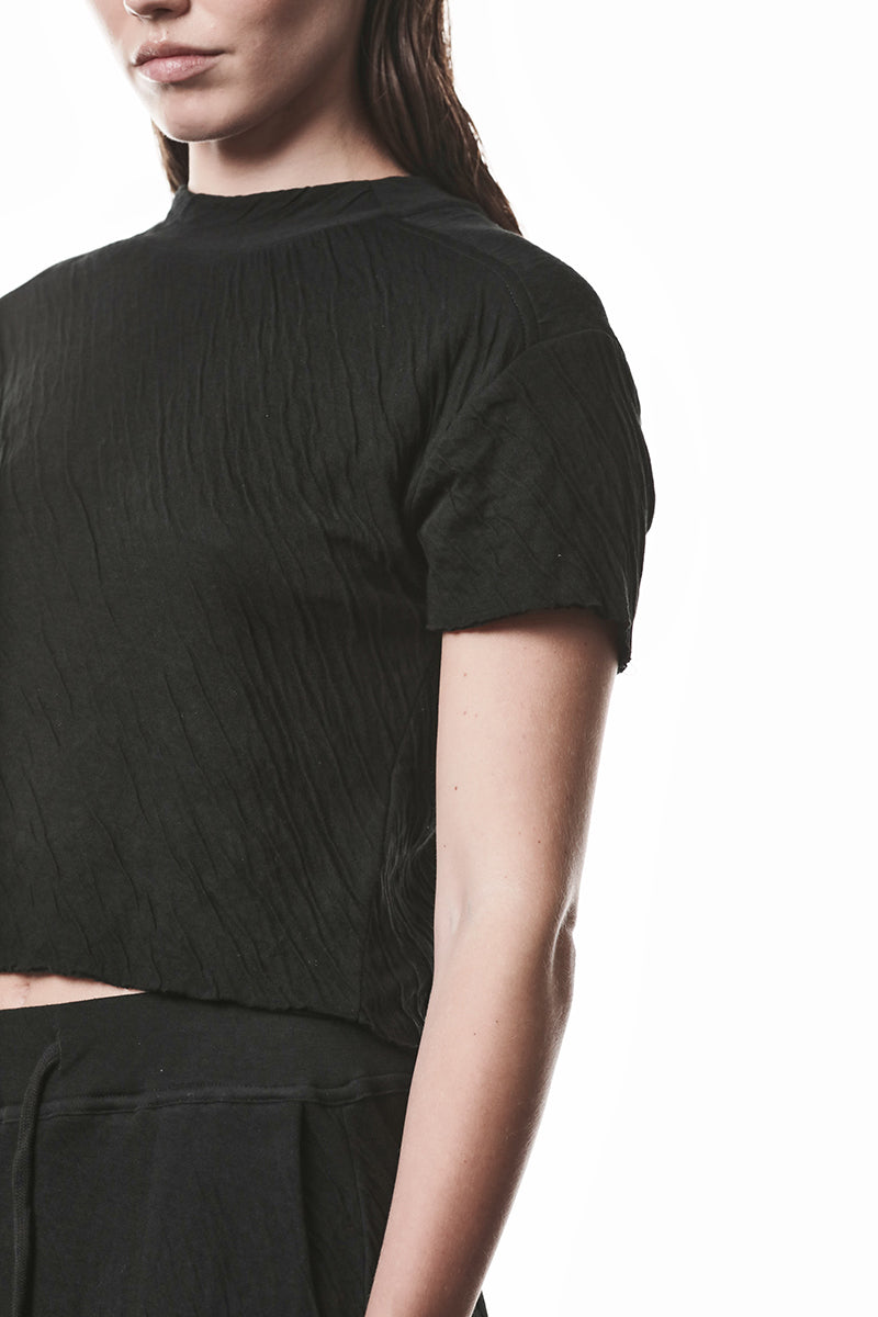 CRASHED BONDED COTTON TEE