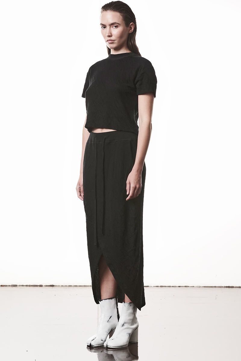 CRASHED BONDED COTTON TEE