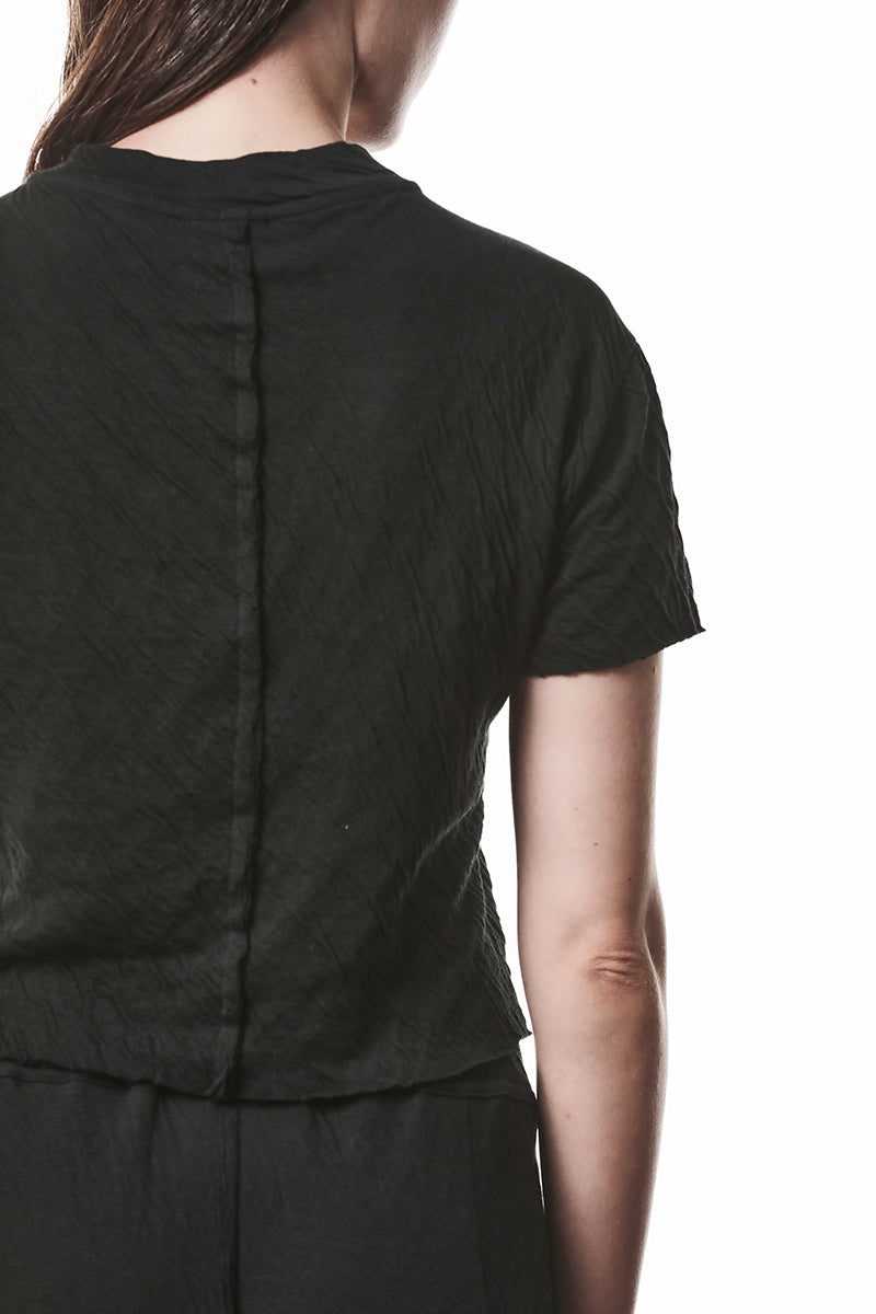 CRASHED BONDED COTTON TEE