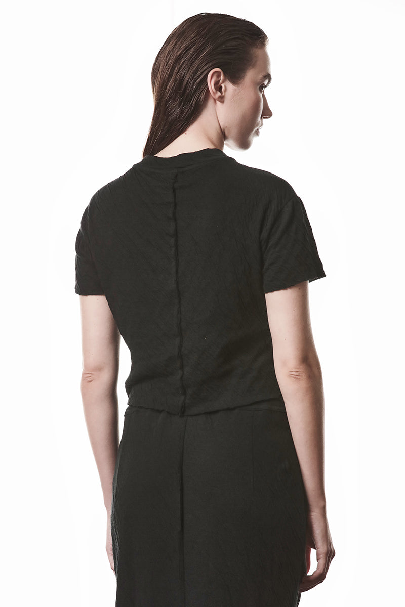 CRASHED BONDED COTTON TEE