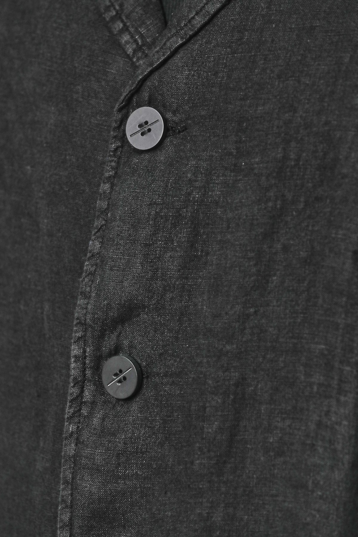 BLACK COATED LINEN BLAZER