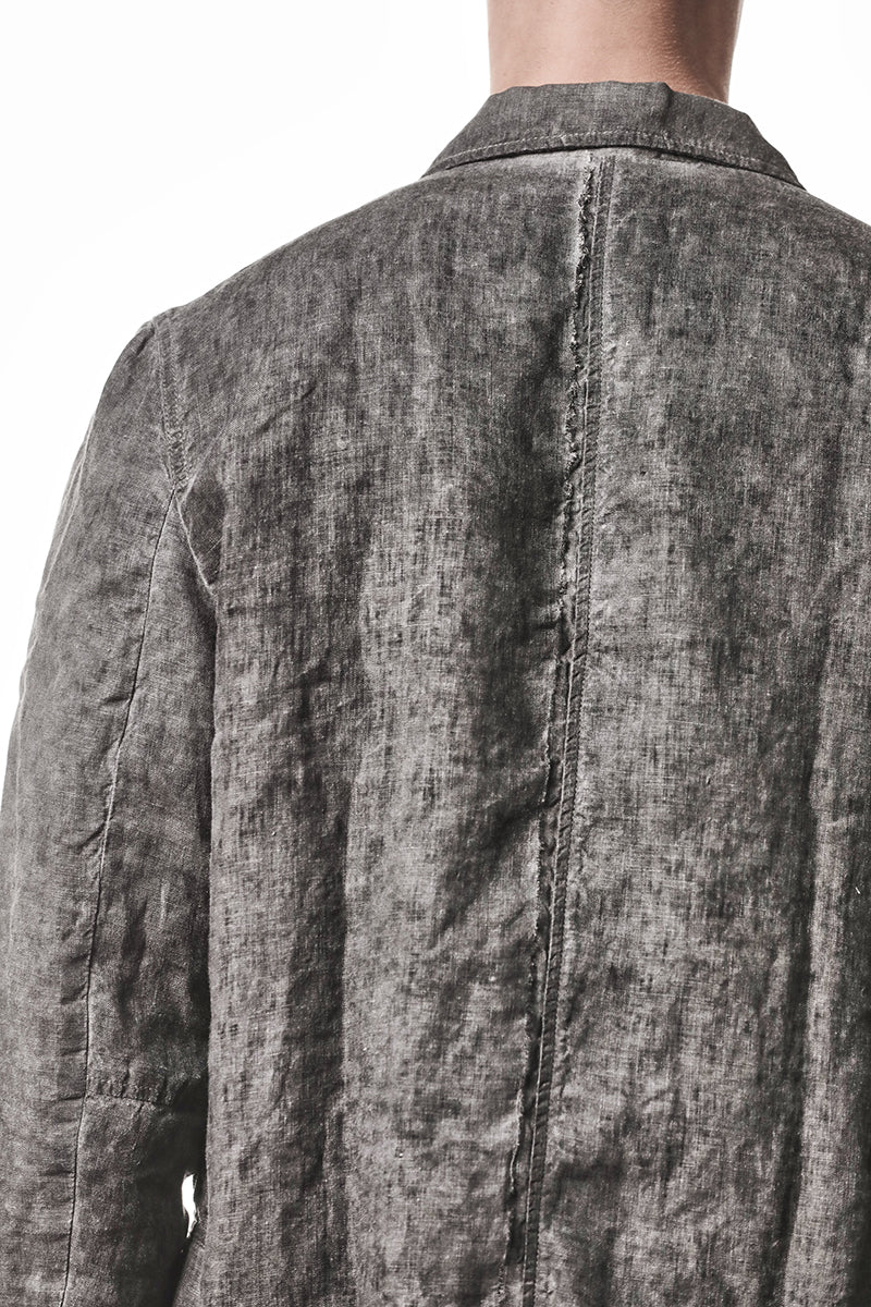 VEGETAL BLACK LINEN BLAZER
