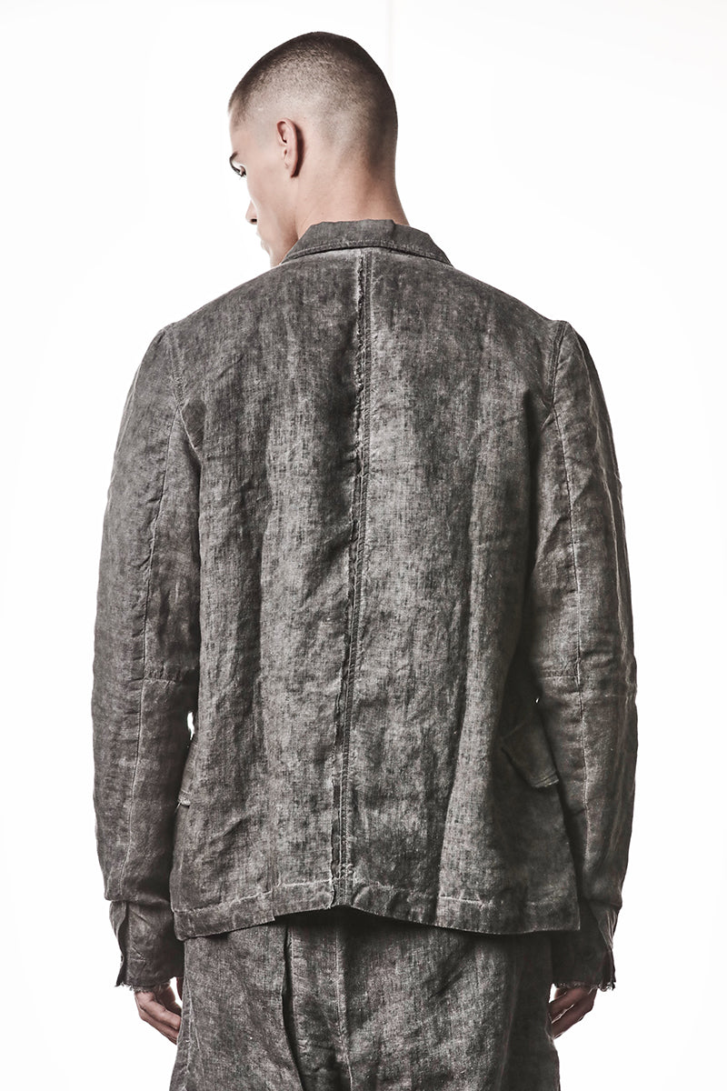 VEGETAL BLACK LINEN BLAZER