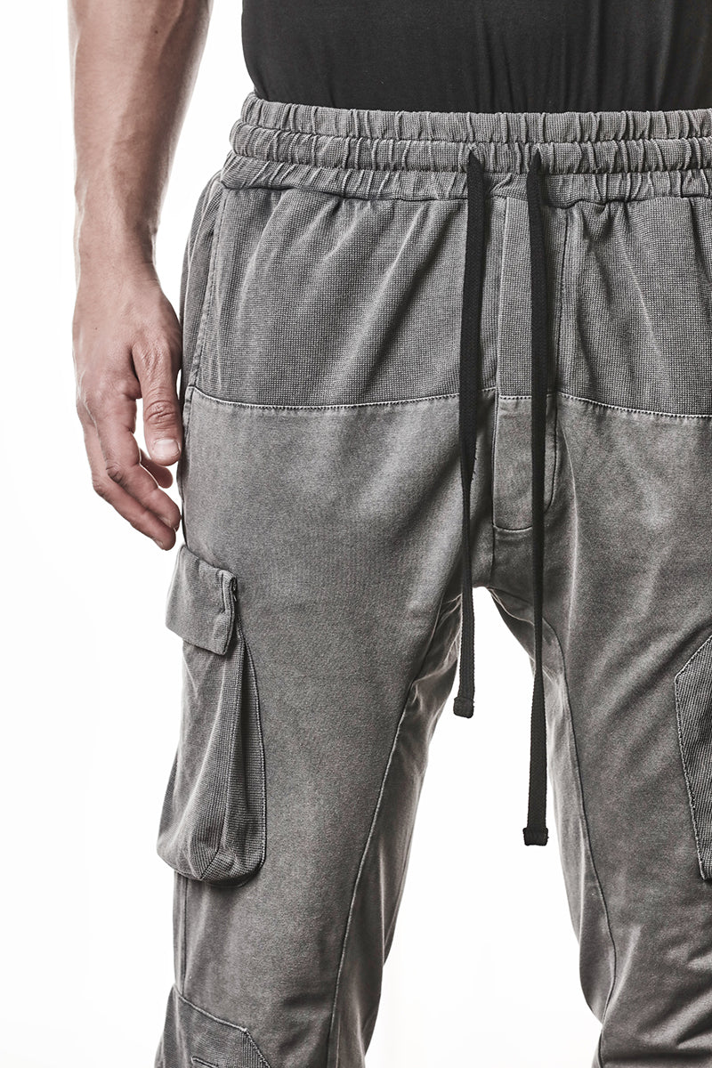 DARK USED GREY MATMIX CARGO TROUSERS