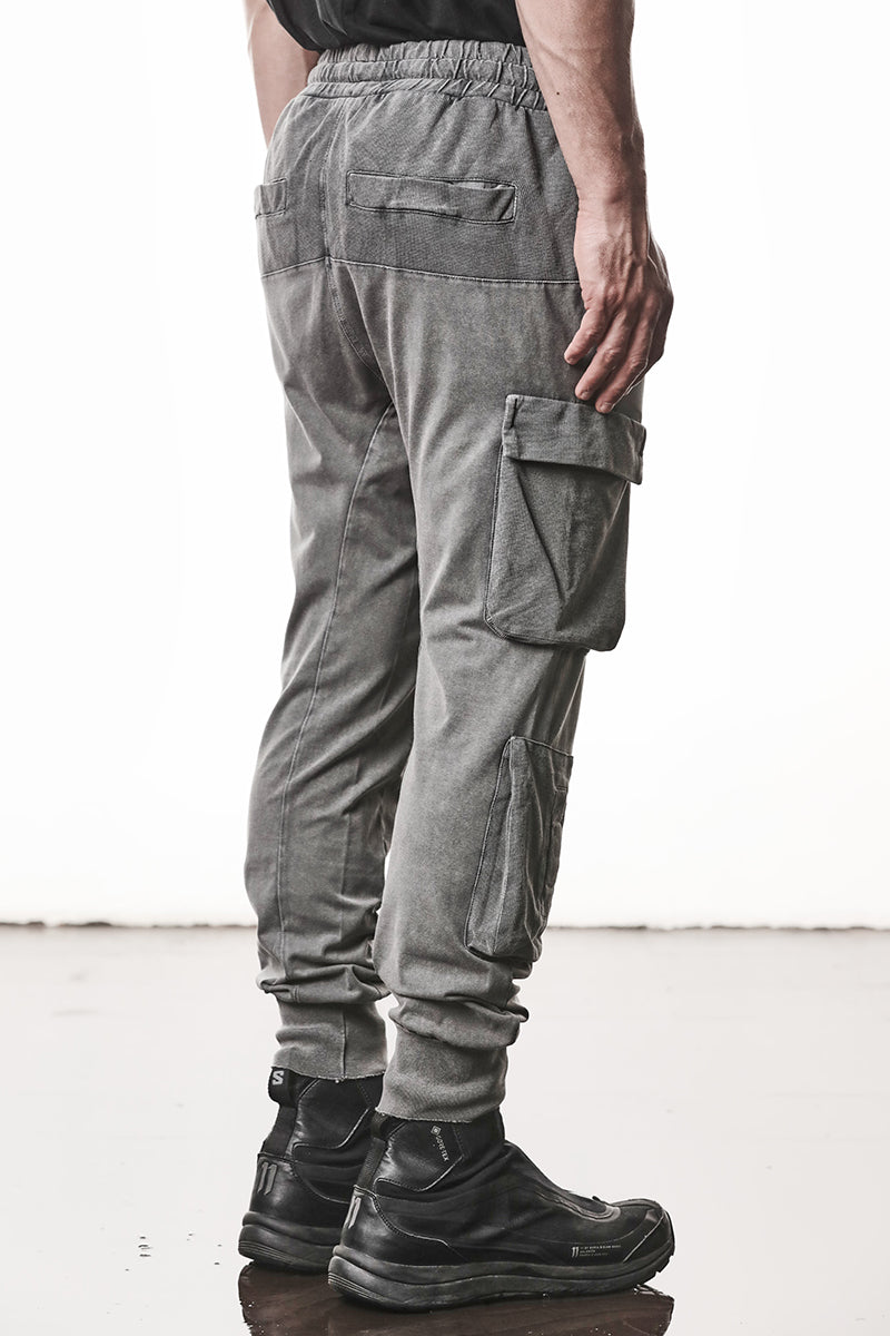 DARK USED GREY MATMIX CARGO TROUSERS