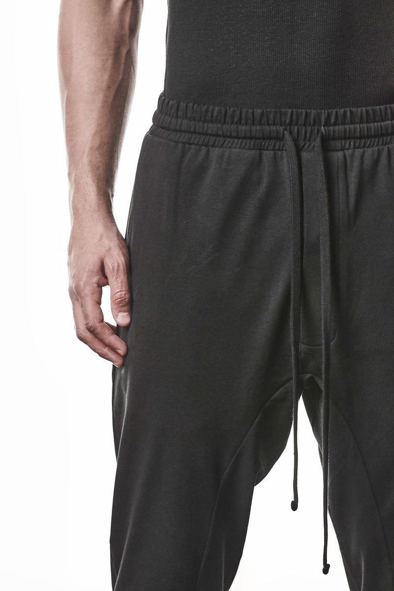 BLACK BASIC JERSEY TROUSERS