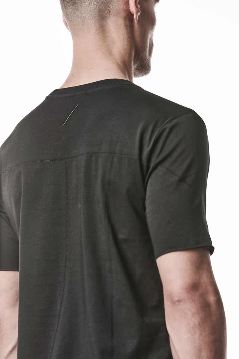 BLACK REGULAR STITCHING TEE
