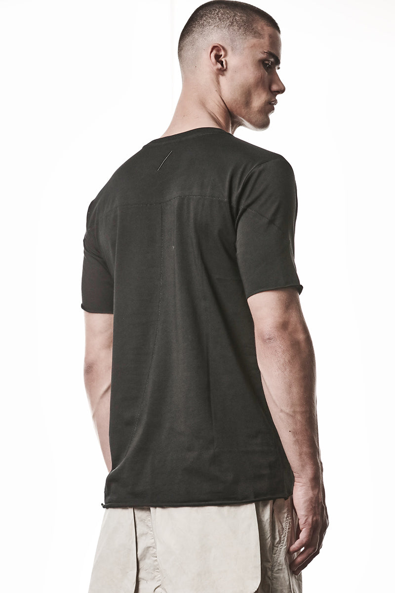 BLACK REGULAR STITCHING TEE