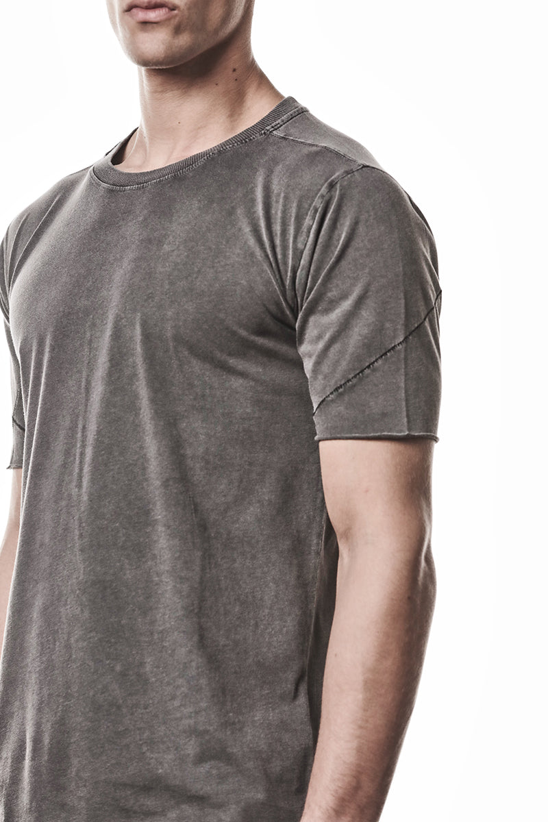 DARK USED GREY REGULAR STITCHING TEE