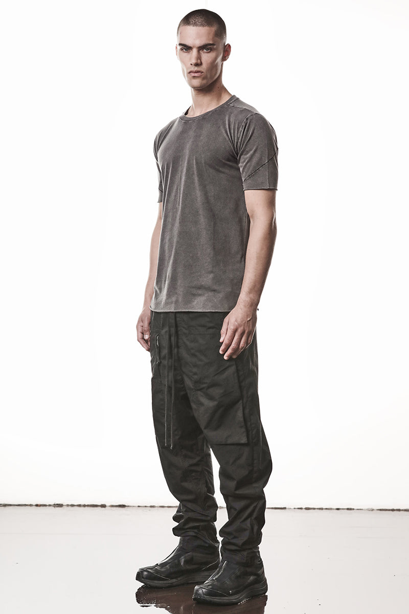 DARK USED GREY REGULAR STITCHING TEE