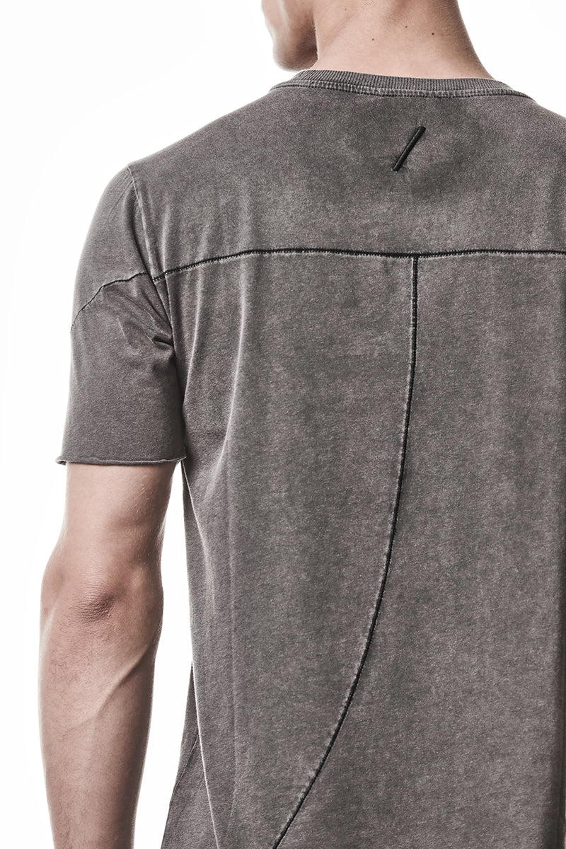 DARK USED GREY REGULAR STITCHING TEE