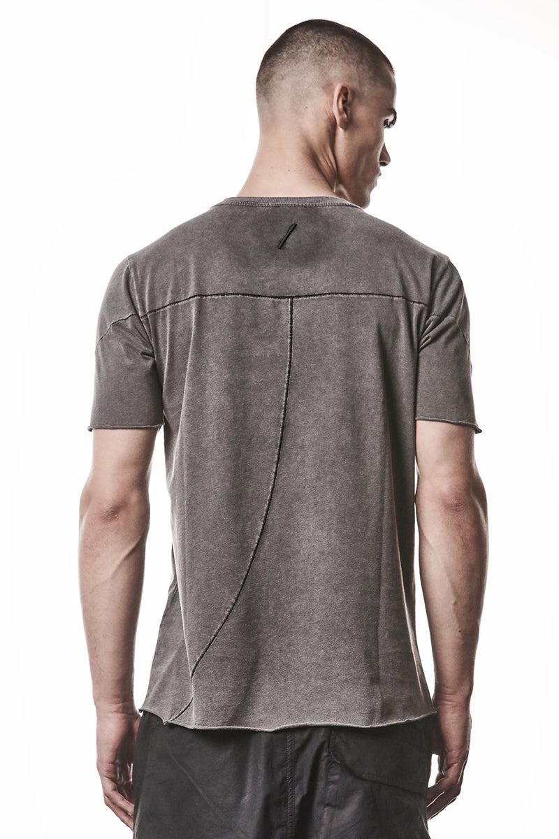 DARK USED GREY REGULAR STITCHING TEE