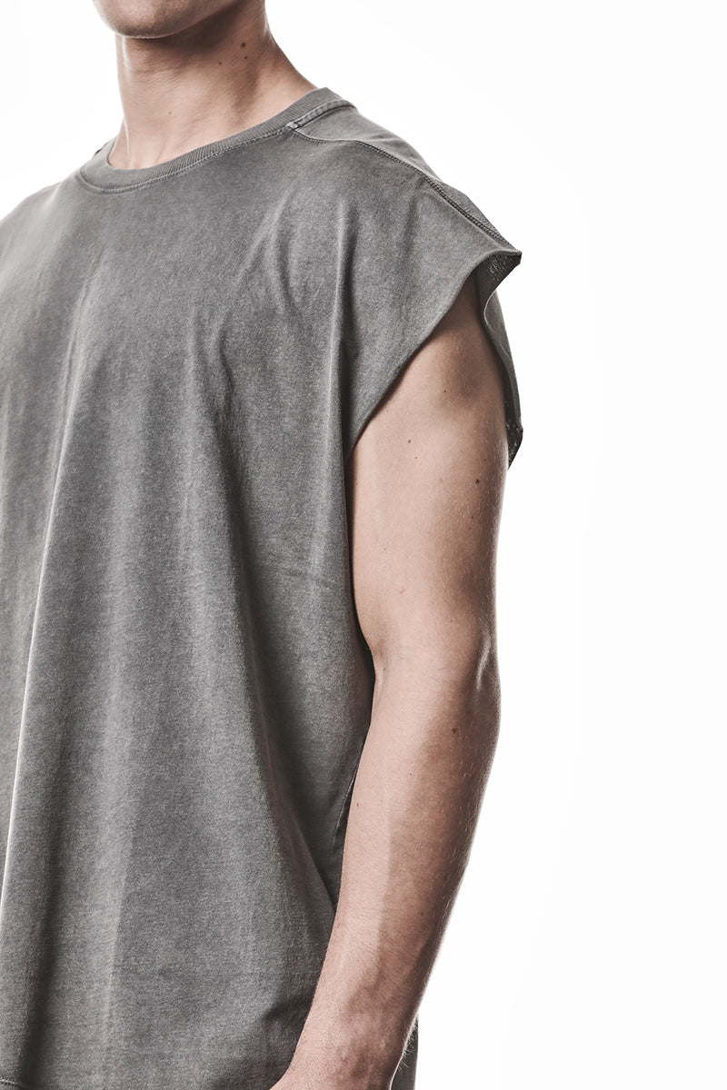 DARK USED GREY OVER SOFT LIGHT JERSEY TEE