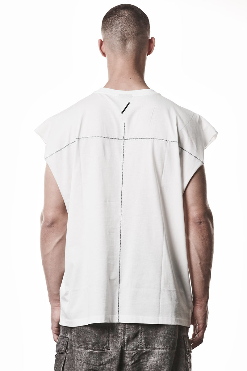 OFF WHITE OVER SOFT LIGHT JERSEY TEE