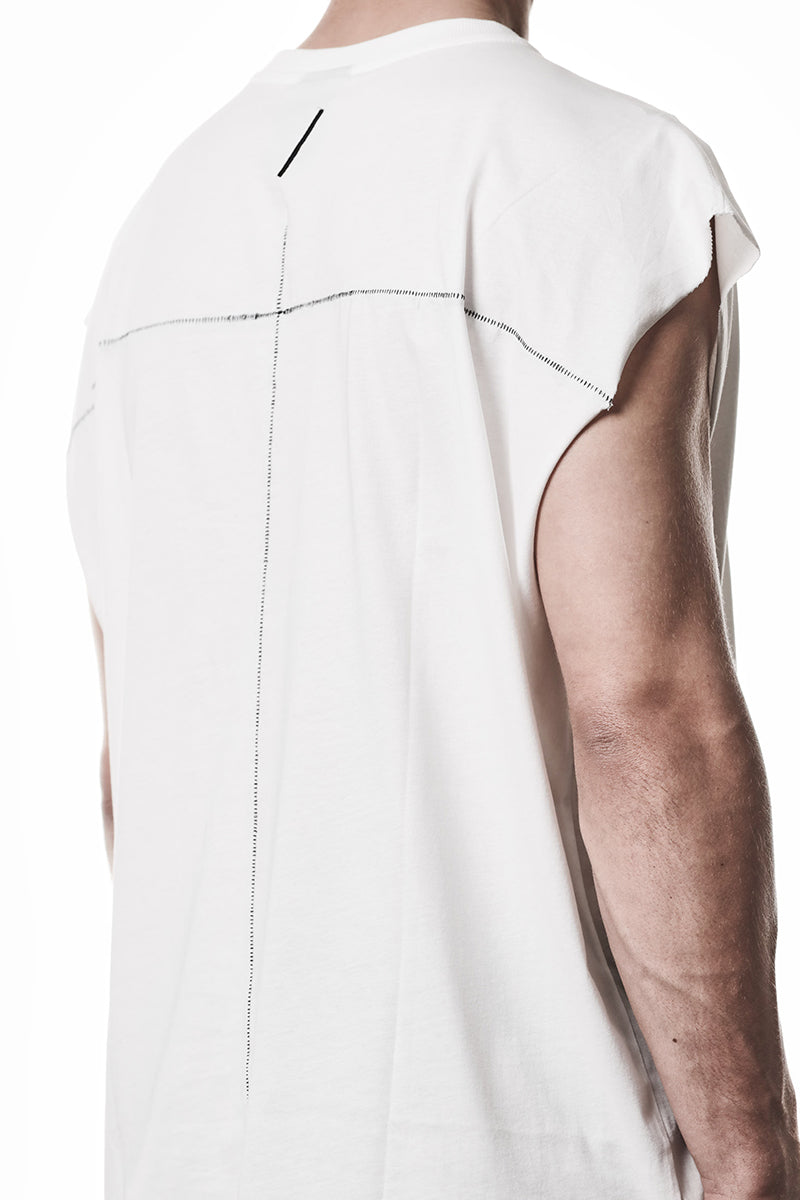 OFF WHITE OVER SOFT LIGHT JERSEY TEE