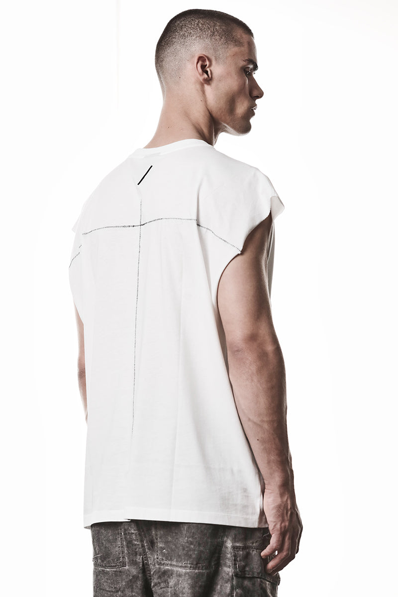 OFF WHITE OVER SOFT LIGHT JERSEY TEE