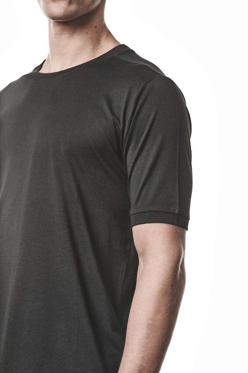 BLACK COTTON MODAL TEE