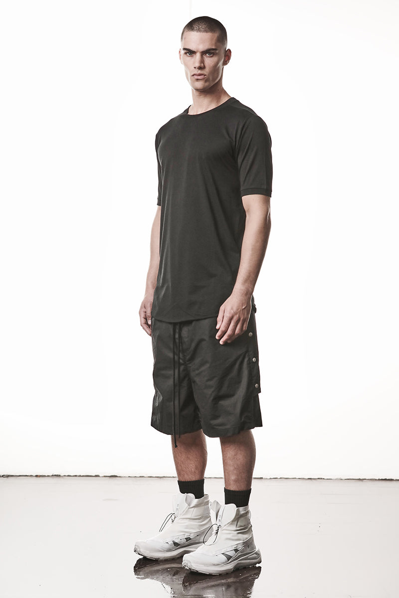 BLACK COTTON MODAL TEE