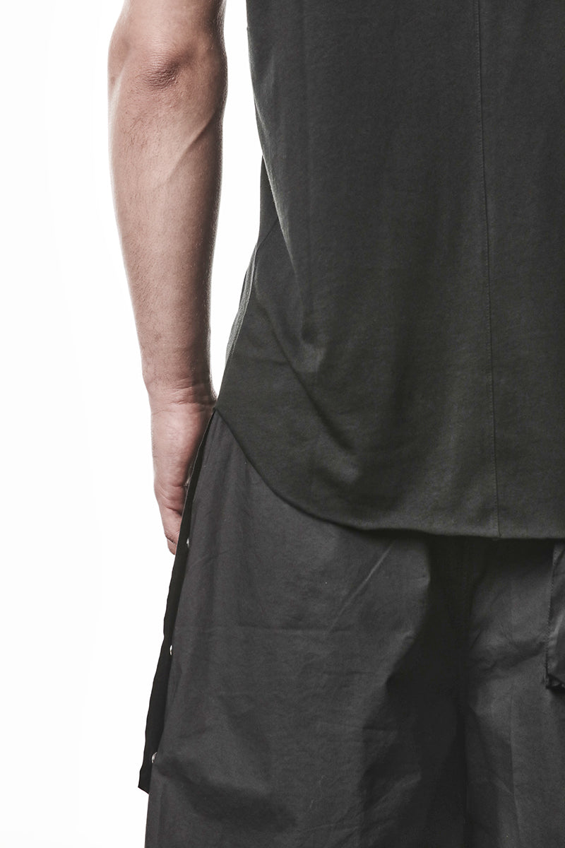 BLACK COTTON MODAL TEE
