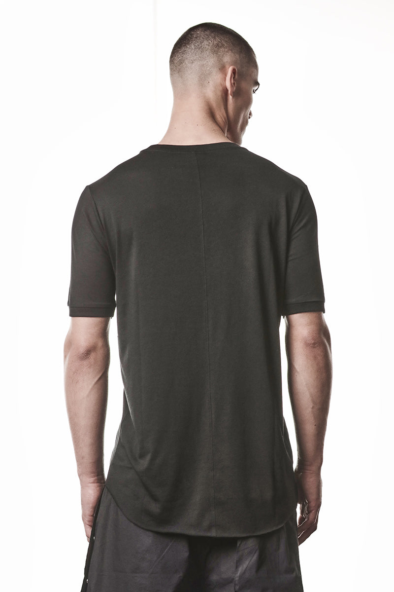 BLACK COTTON MODAL TEE