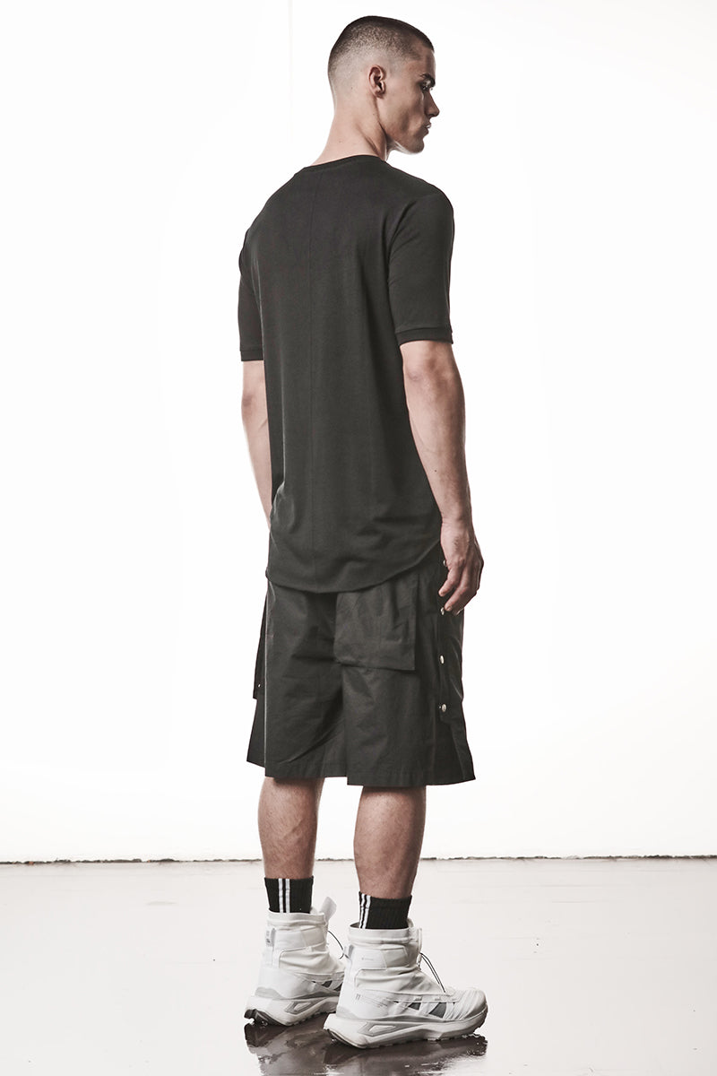 BLACK COTTON MODAL TEE