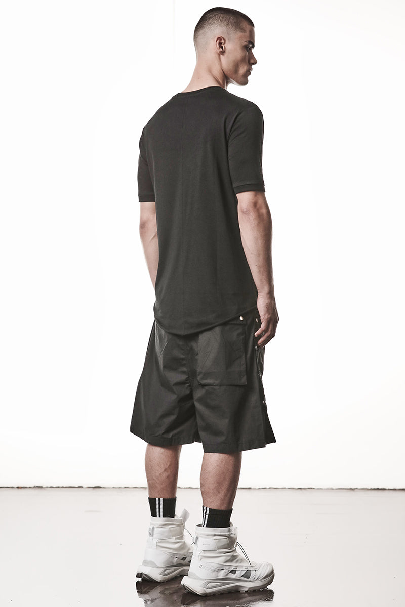BLACK COTTON MODAL TEE