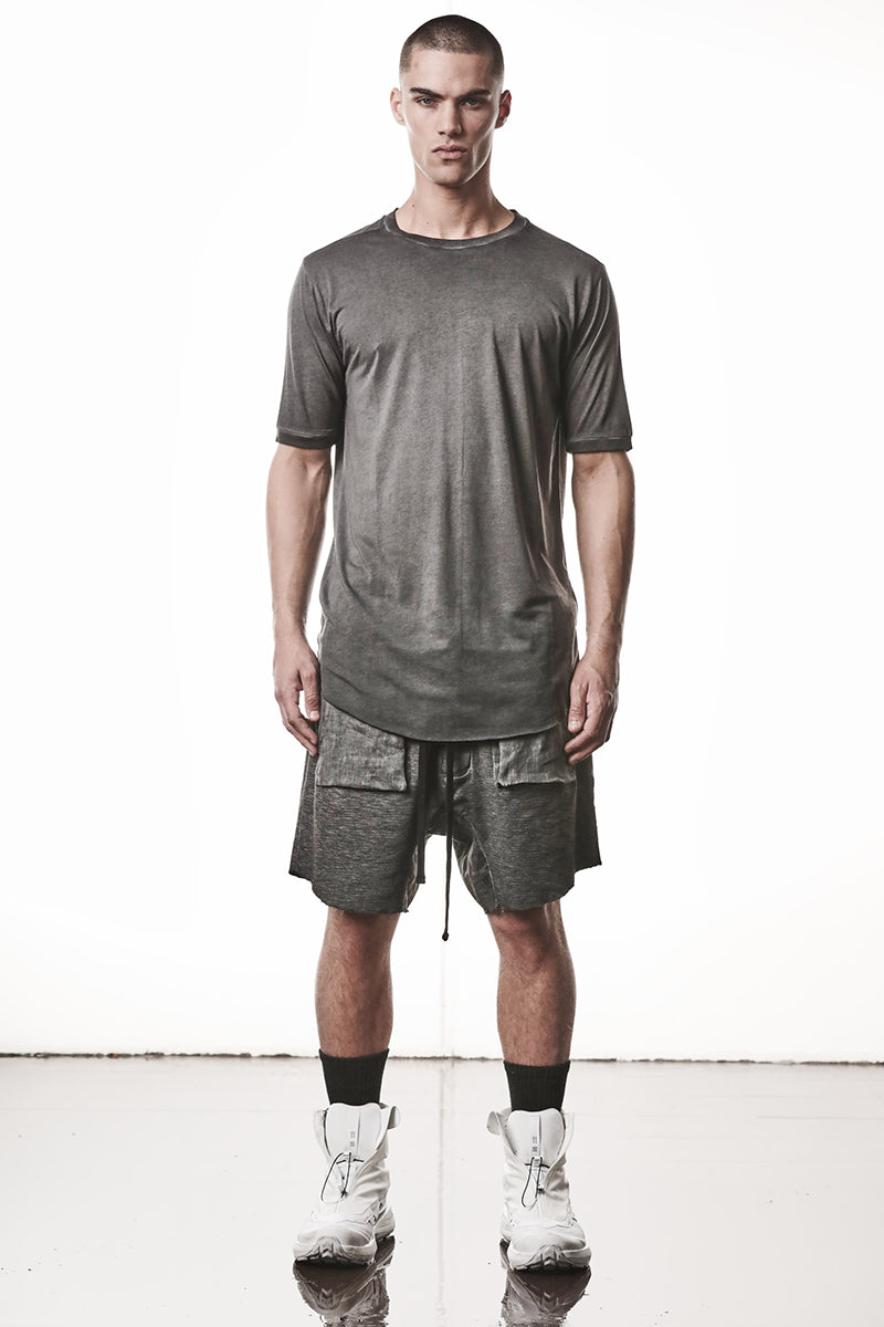 COLD DYE GREY COTTON MODAL TEE