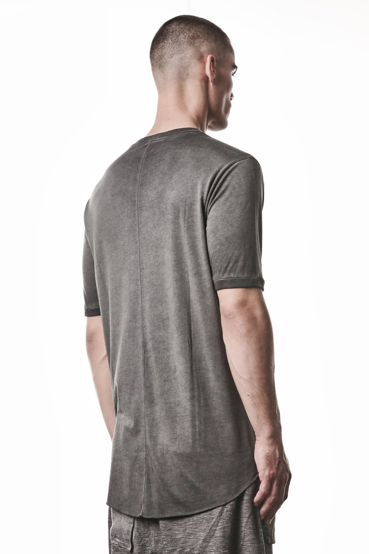 COLD DYE GREY COTTON MODAL TEE
