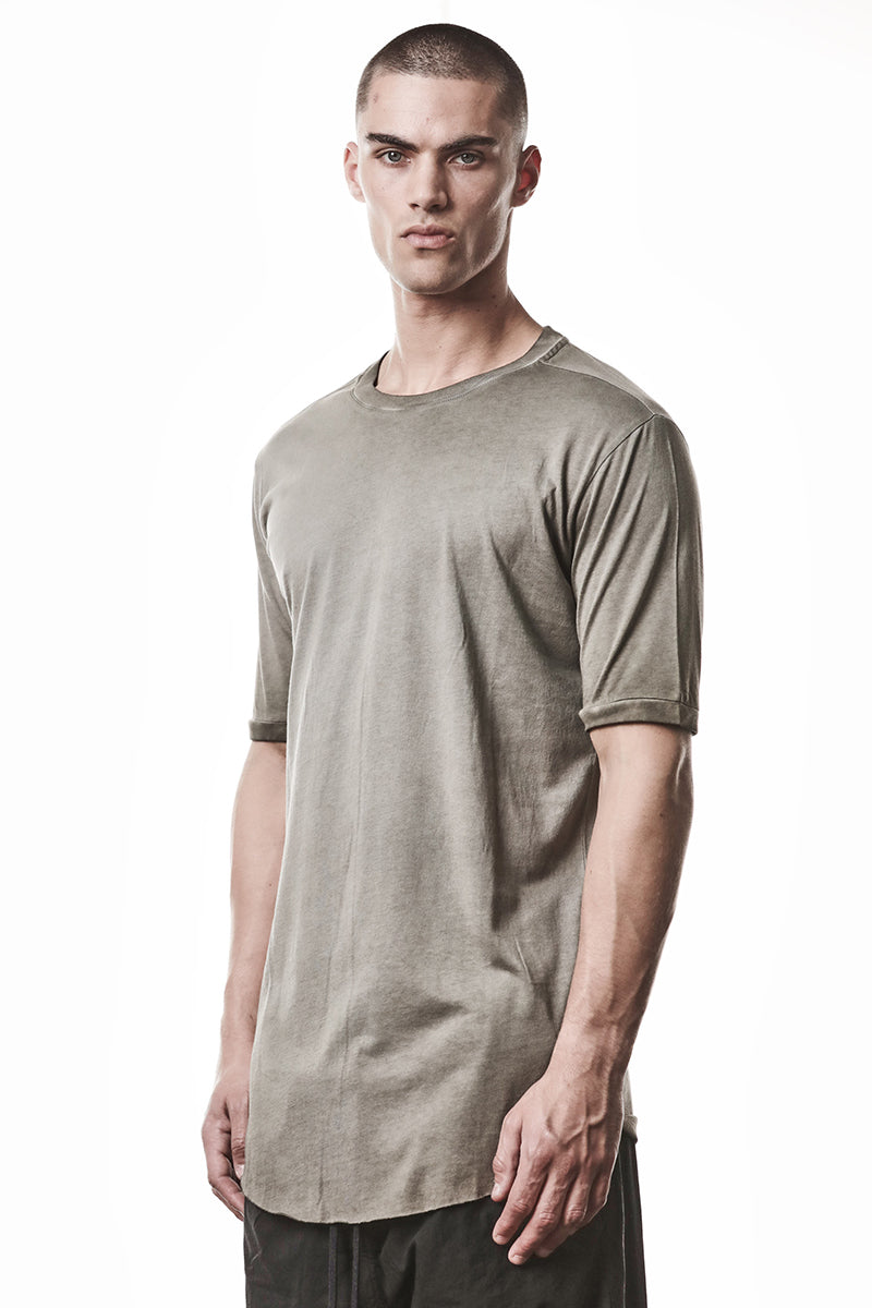 COLD DYE OLIVE COTTON MODAL TEE