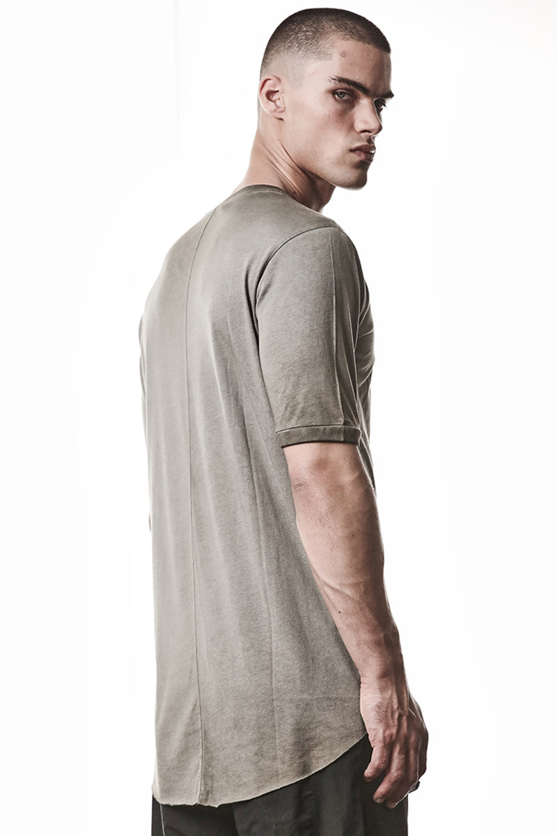 COLD DYE OLIVE COTTON MODAL TEE