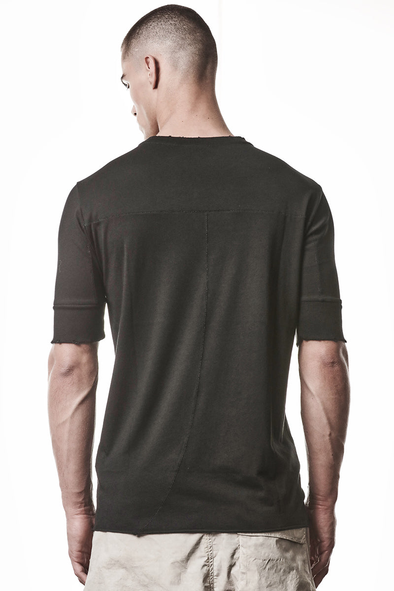 BLACK RIB CUFFS TEE