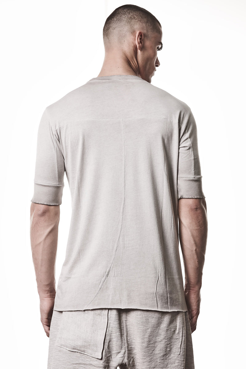 COLD DYED STONE RIB CUFFS TEE